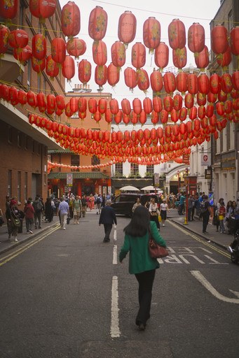 The same street rendered with Amber 200